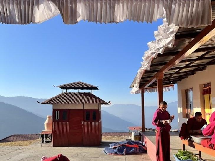 Nunnery in mountains of Nepal